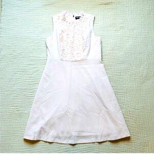 Karl Lagerfeld Floral Lace Dress High Neck Sleeveless Blush Pink Size 8